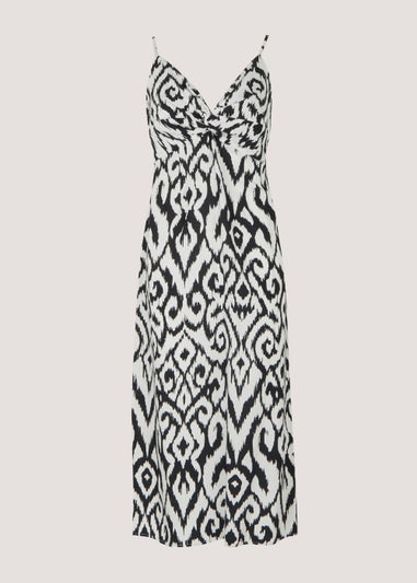 Et Vous Black & White Aztec Cami Dress