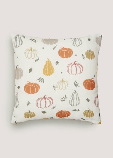 Multicoloured Pumpkin Print Cushion (43cm x 43cm)