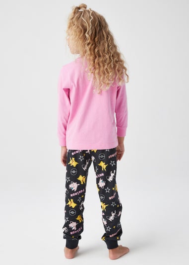 Kids Pink & Black Pokémon Jersey Pyjama Set (5-12yrs)