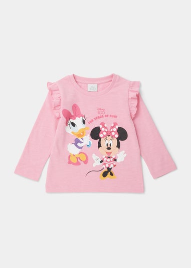 Kids Pink Disney Minnie Mouse & Daisy T-Shirt (9mths-7yrs)