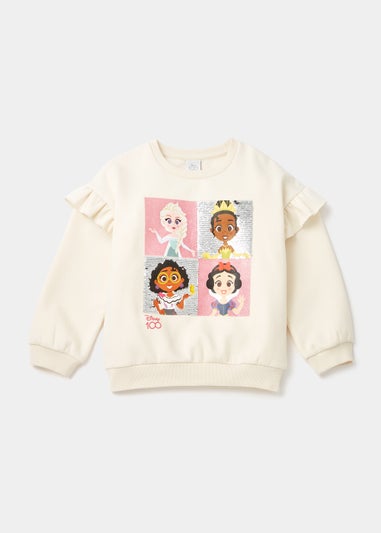 Kids White Disney Princess Sweatshirt (3-9yrs)