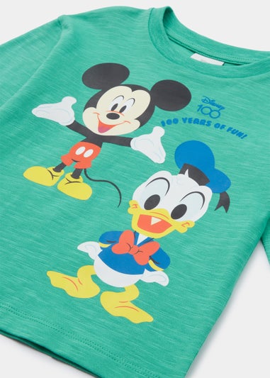 Kids Green Disney Mickey Mouse & Donald Duck T-Shirt (9mths-6yrs)