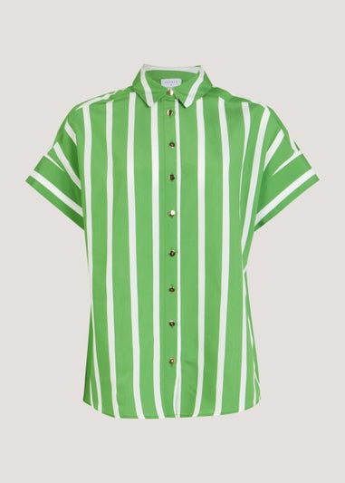 Green Stripe Short Sleeve Shirt