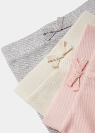 Girls 3 Pack Ribbed Leggings (9mths-6yrs)