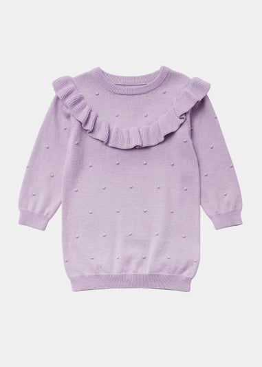 Girls Lilac Bobble Knitted Tunic Dress (9mths-6yrs)