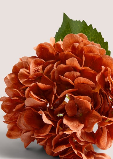 2 Pack Orange Hydrangea Single Stems (85cm)