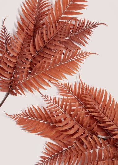 2 Pack Orange Fern Single Stems (85cm)