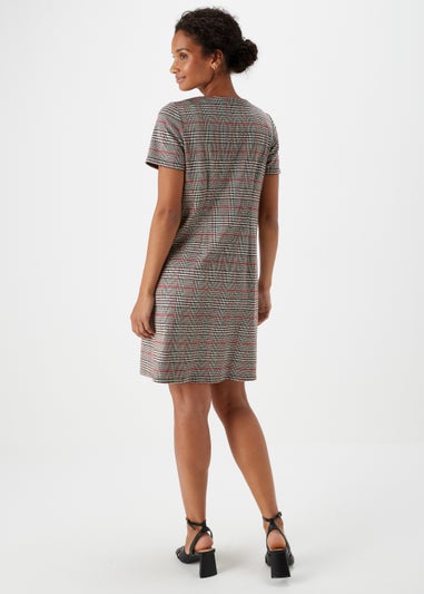 Et Vous Red Check Ponte Dress