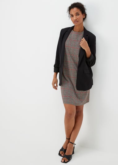 Et Vous Red Check Ponte Dress