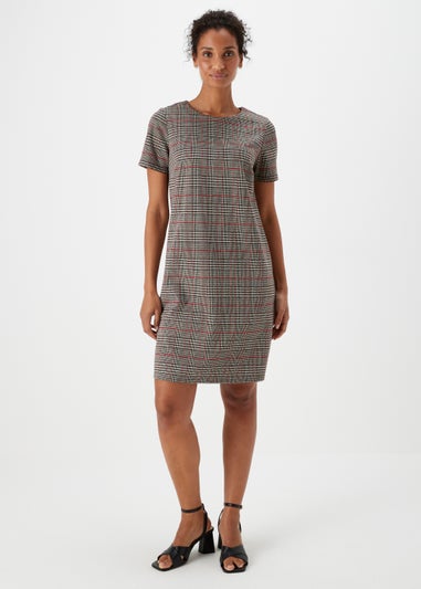 Et Vous Red Check Ponte Dress