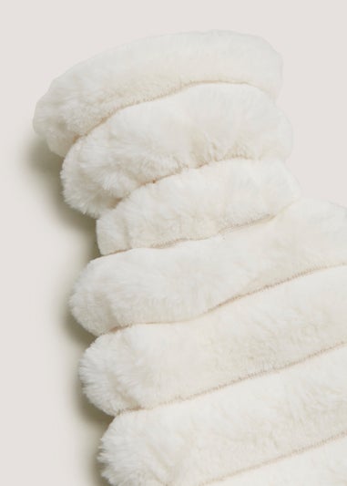 White Ribbed Long Hot Water Bottle (2000ml)