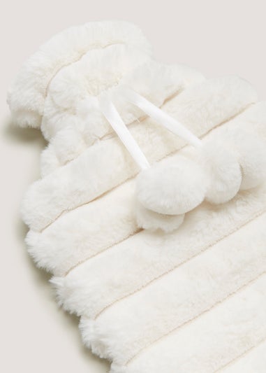 White Ribbed Hot Water Bottle (2000ml)