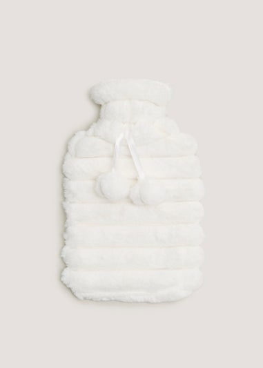 White Ribbed Hot Water Bottle (2000ml)