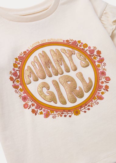 Girls Cream Mummy's Girl Long Sleeve T-Shirts (9mths-6yrs)
