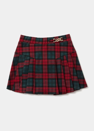 Girls Multicoloured Check Kilt Skirt (4-13yrs)
