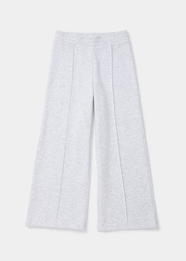 Girls Grey Marl Wide Leg Trousers (7-15yrs)