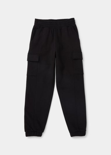 Girls Black Utility Joggers (4-15yrs)