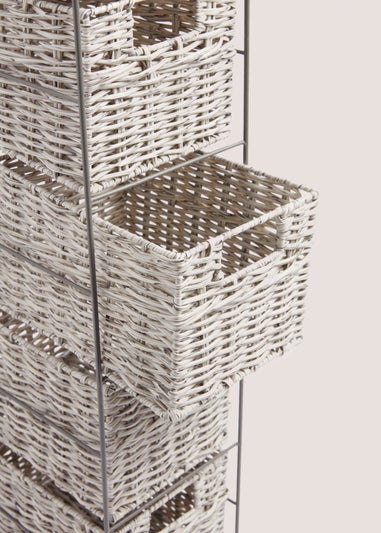 Grey Woven Plastic Drawers (65cm x 18cm)