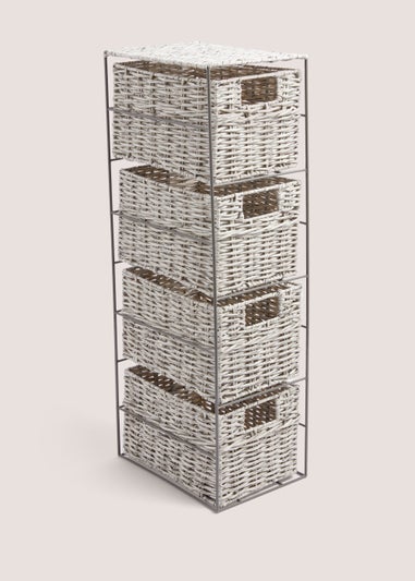 Grey Woven Plastic Drawers (65cm x 18cm)