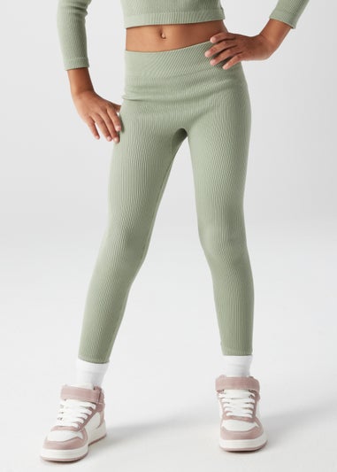 Miss Selfridge sage green cotton leggings - MGREEN
