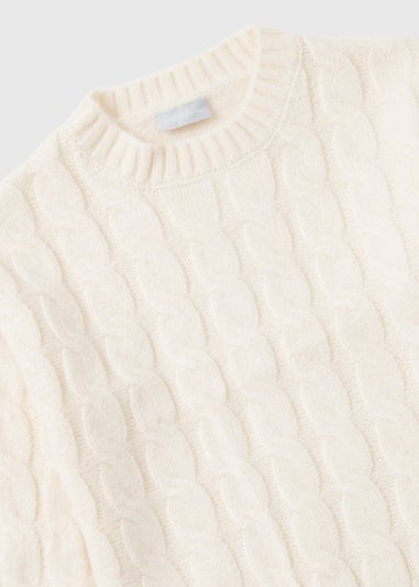 Girls Cream Cable Knit Jumper (4-13yrs)
