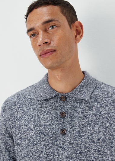 Blue Twist Heavy Weight Polo Jumper