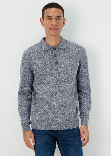 Blue Twist Heavy Weight Polo Jumper