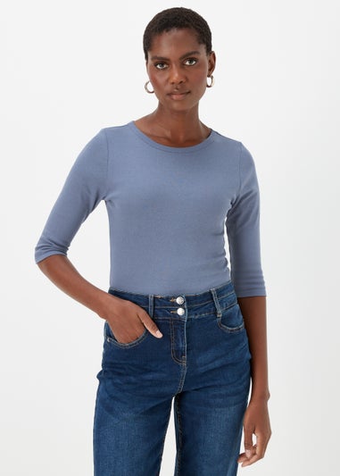 Indigo 3/4 Sleeve T-Shirt