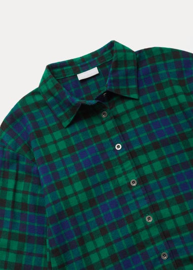 Girls Green Check Dress (4-13yrs)