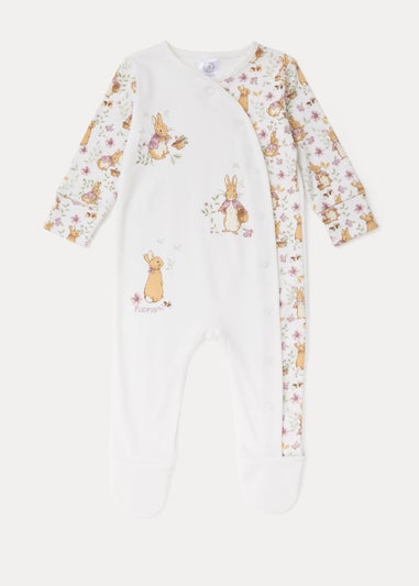 Baby Cream Peter Rabbit Sleepsuit (Newborn-12mths)