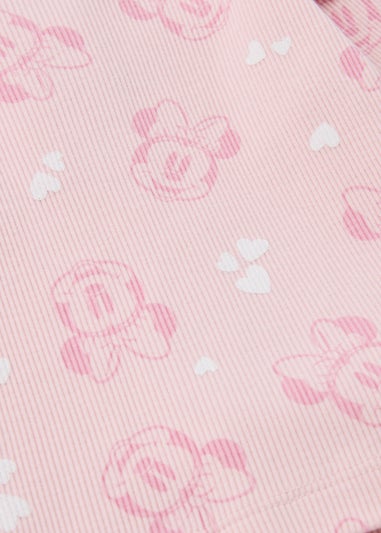 Baby Pink Minnie Mouse Long Sleeve T-Shirt & Leggings Set (Newborn-12mths)