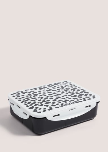 Kichna Black Leopard Lunch Box (22cm x 17cm x 6cm)