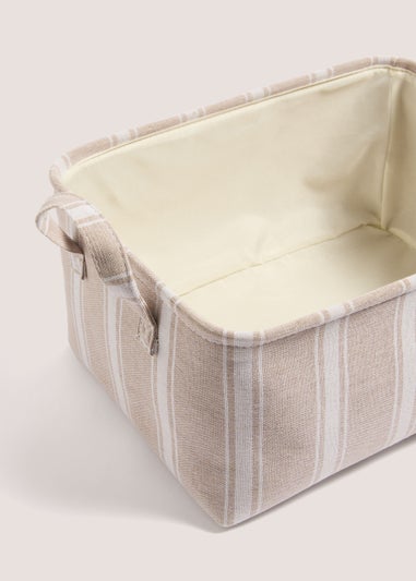 Beige Stripe Soft Storage (40cm x 30cm x 20cm)