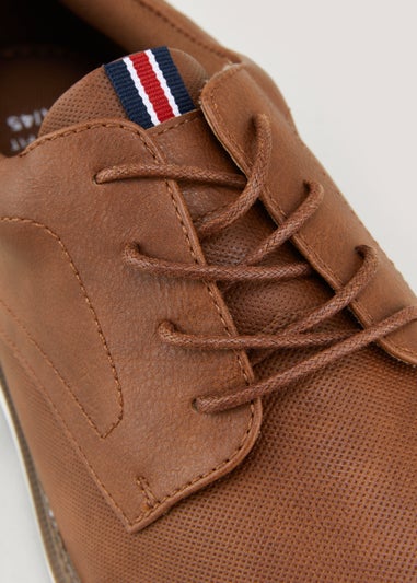 Tan Derby Wide Fit Shoes