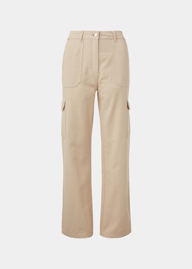 Beige Cargo Trousers