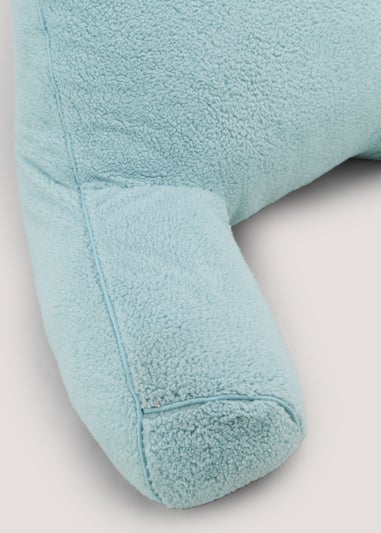 Blue Teddy Fleece Cuddle Cushion (70cm x 45cm x 50cm)