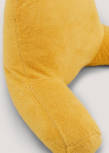 Yellow Teddy Fleece Cuddle Cushion (70cm x 45cm x 50cm)