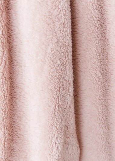 Pink Teddy Fleece Throw (180cm x 150cm)