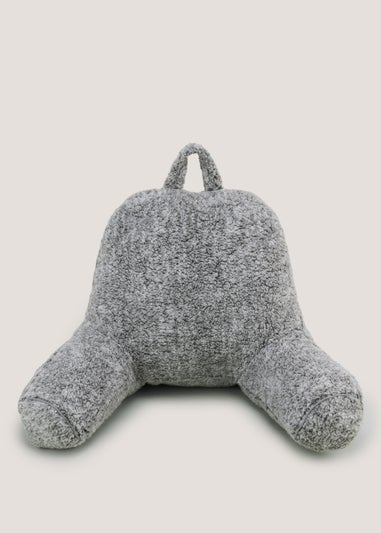 Grey Marl Teddy Fleece Cuddle Cushion (70cm x 45cm x 50cm)