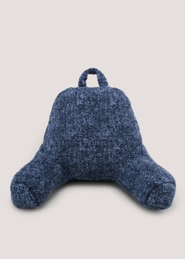 Blue Marl Teddy Fleece Cuddle Cushion (70cm x 45cm x 50cm)