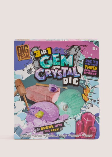 Kids 3 in 1 Gem & Crystal Dig Set