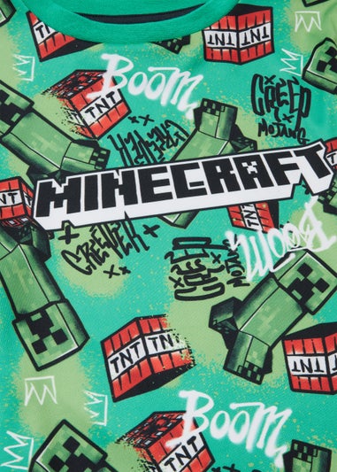 Kids Multicoloured Minecraft Print T-Shirt (5-12yrs)