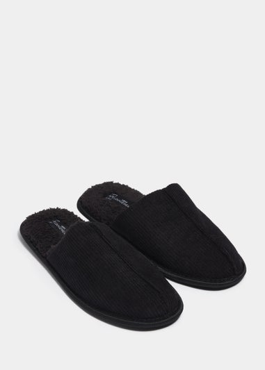 Black Cord Slippers