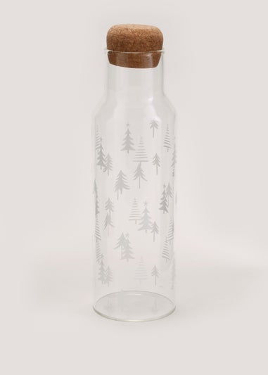 Glass Christmas Tree Carafe (26.5cm x 8.5cm)