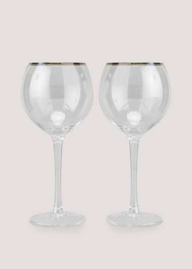 2 Pack Lustre Wine Glasses (19cm x 7.5cm)