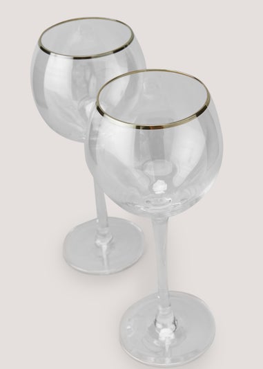 2 Pack Lustre Wine Glasses (19cm x 7.5cm)