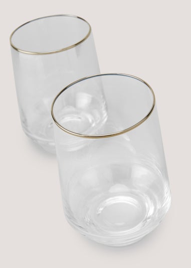 2 Pack Lustre Tumblers (9.5cm x 7cm)