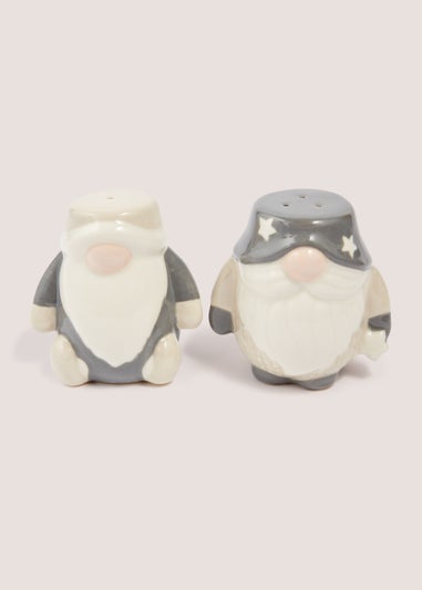 Grey Christmas Gnome Salt & Pepper Shakers (7.5cm x 8cm)