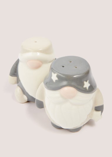 Grey Christmas Gnome Salt & Pepper Shakers (7.5cm x 8cm)