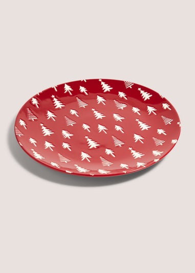 Red Christmas Tree Dinner Plate (27cm)